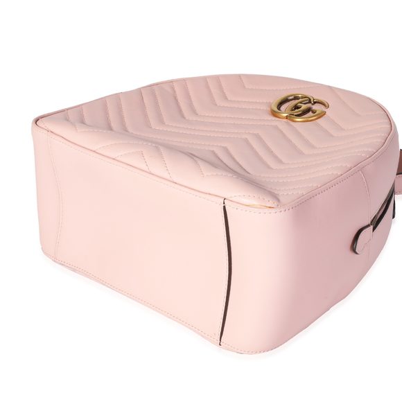 Gucci Pink Matelassé Calfskin GG Marmont Dome Backpack - Picture 6 of 6